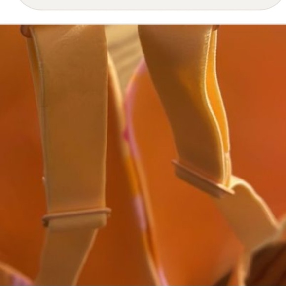 Auden Size 38C Contemporary Feminine Yellow and Pink Floral Print Bra NWT - Picture 6 of 9